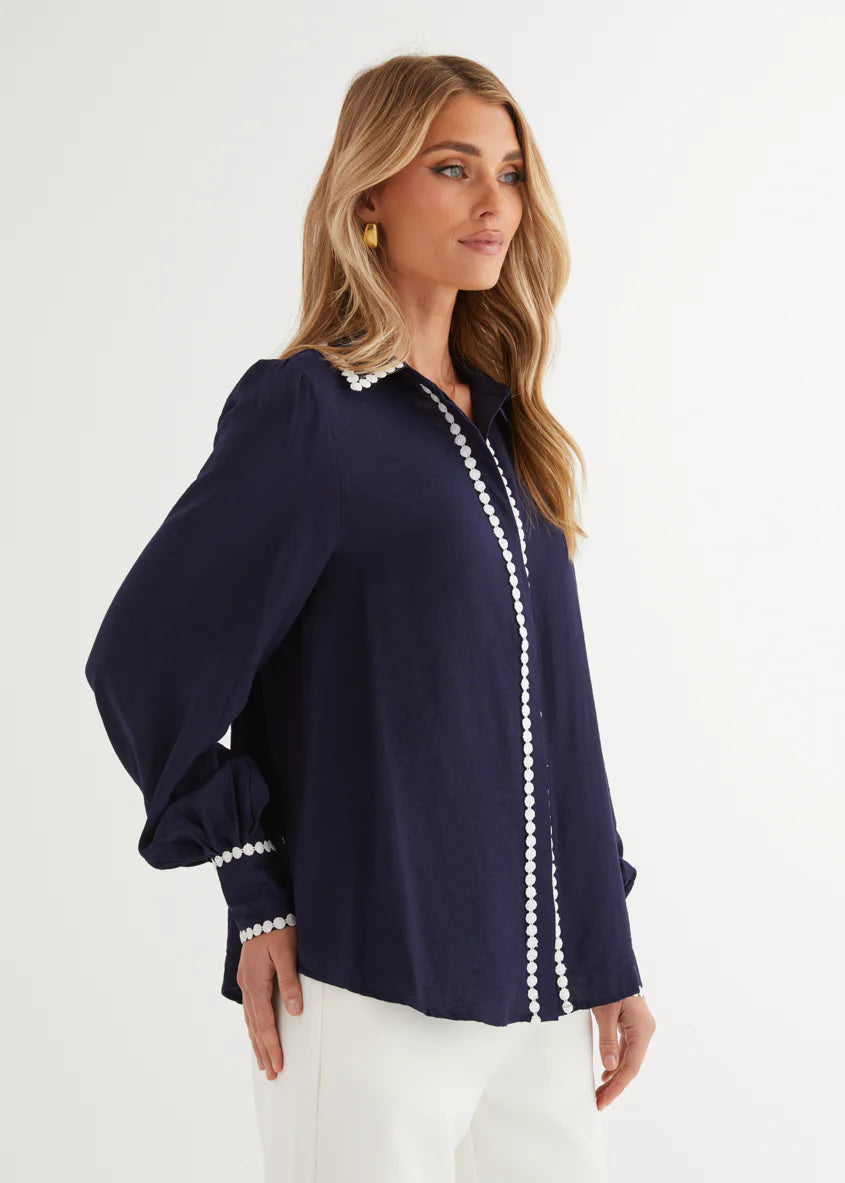 Sariyah Shirt - Navy