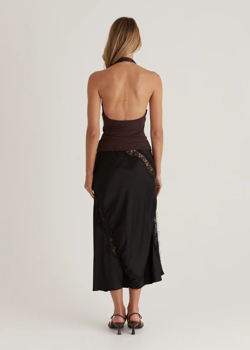 Selena Midi Skirt - Black