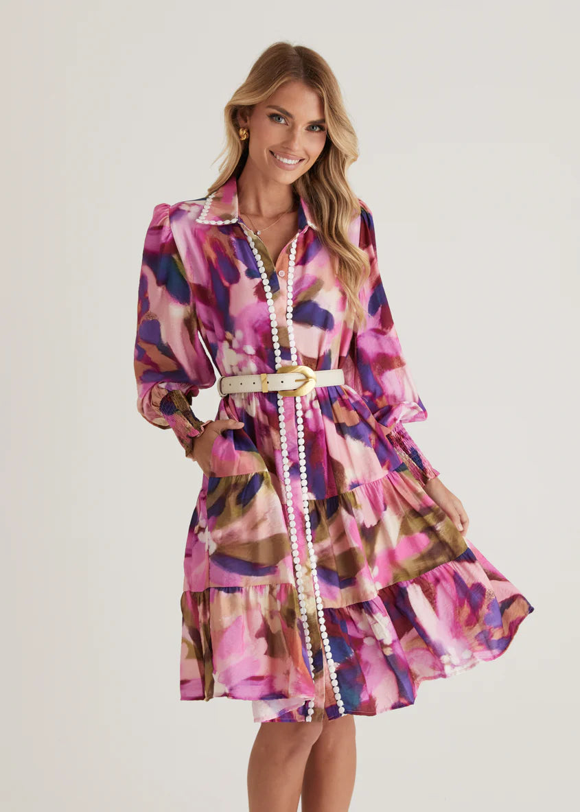 Santorini Dress - Orchid Floral