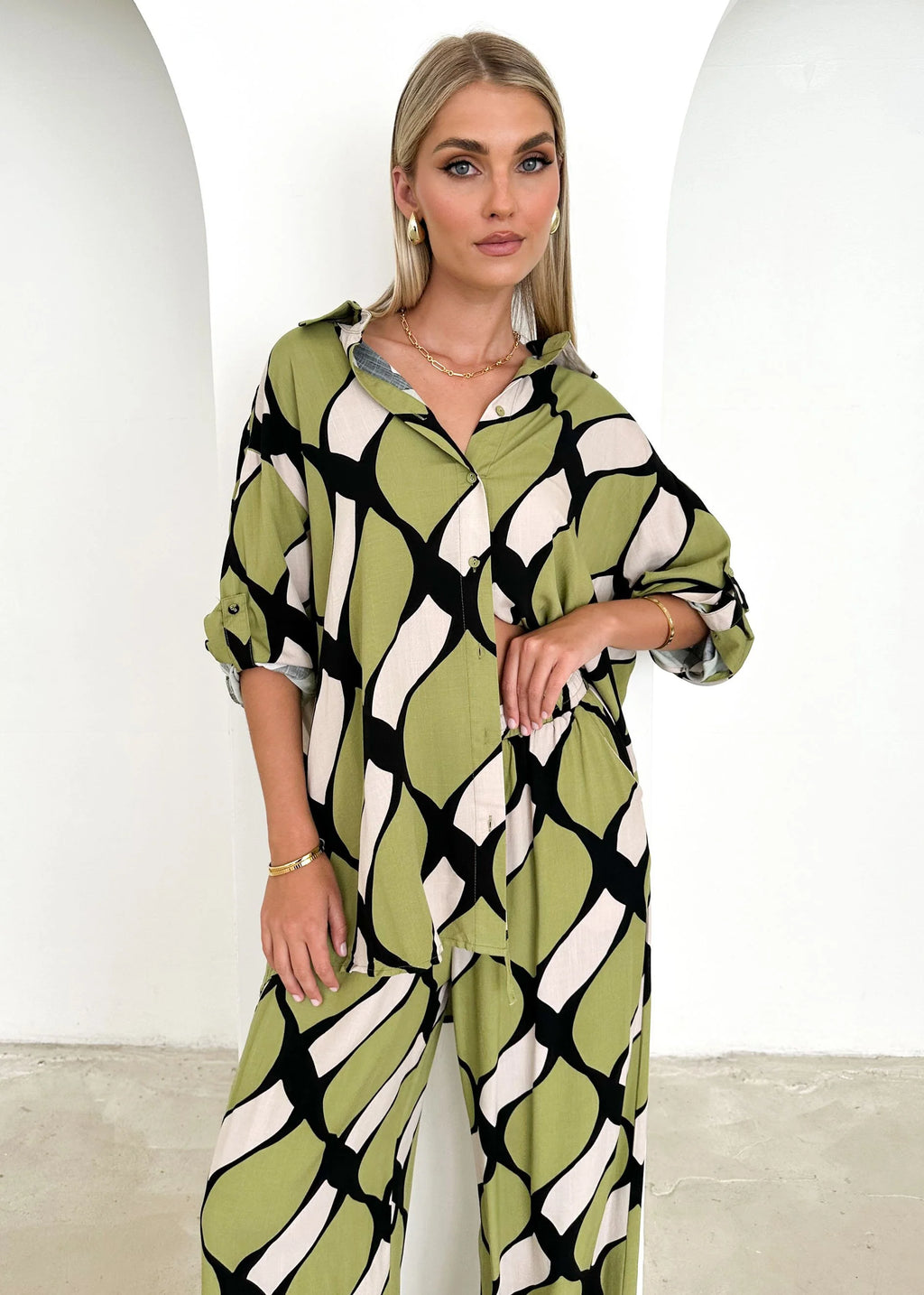 Dacey Shirt - Olive Kennedy