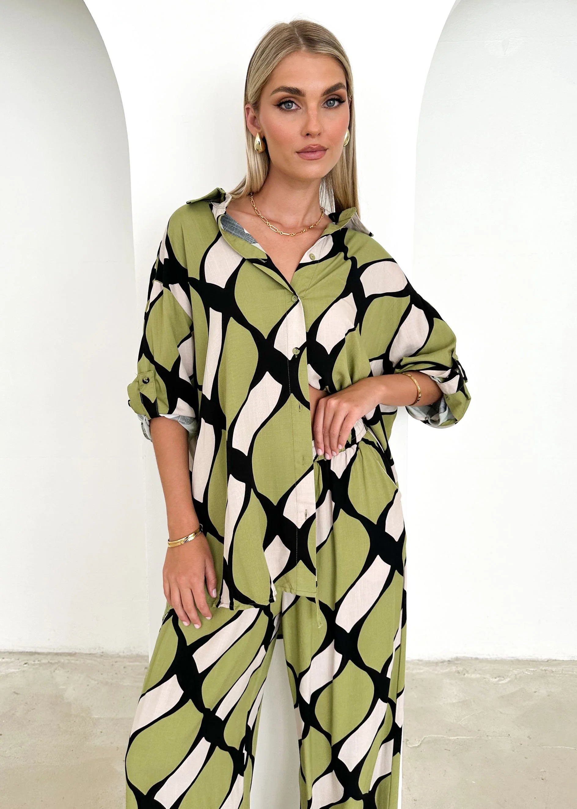 Dacey Shirt - Olive Kennedy