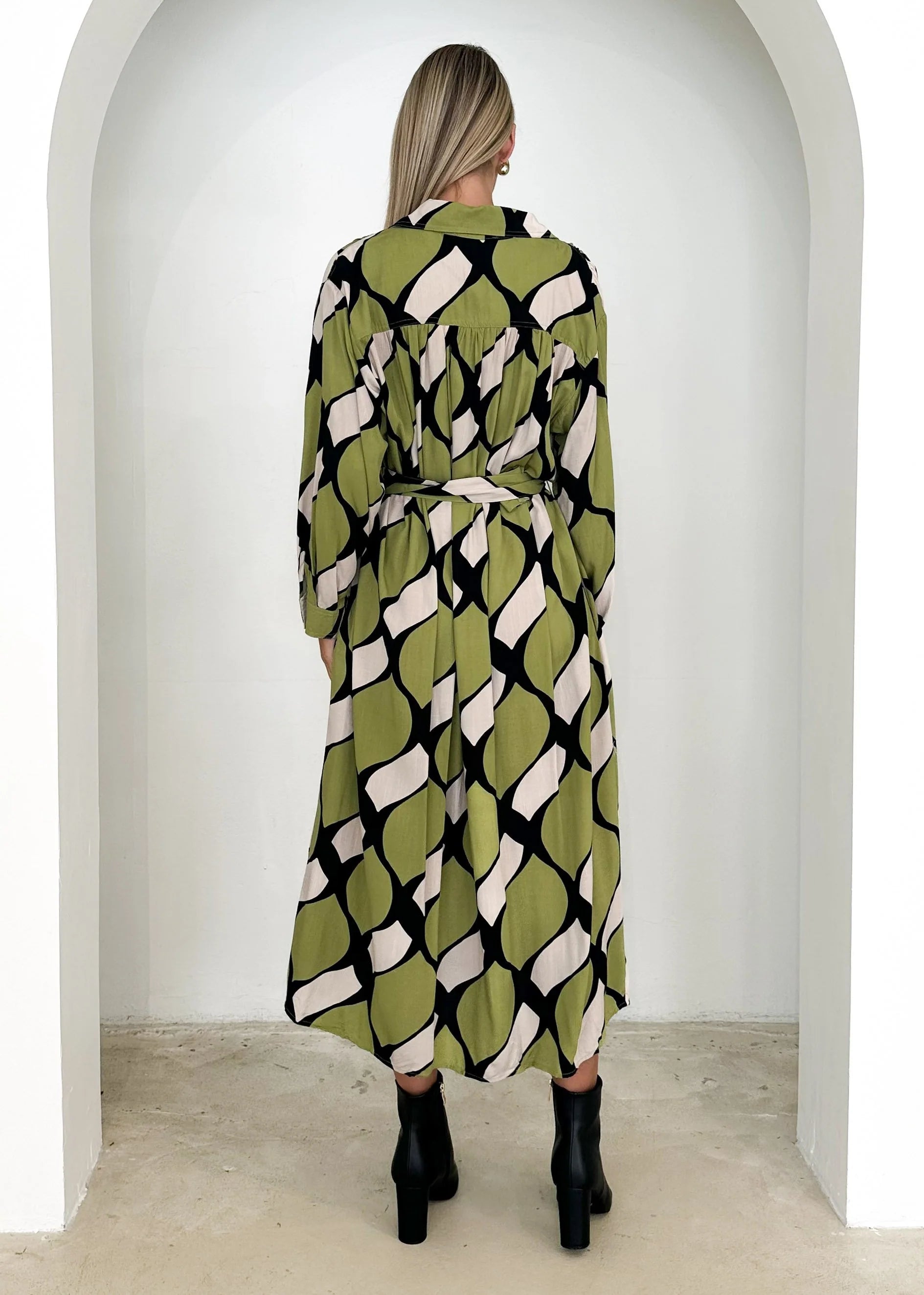 Carlaa Midi Dress - Olive Kennedy