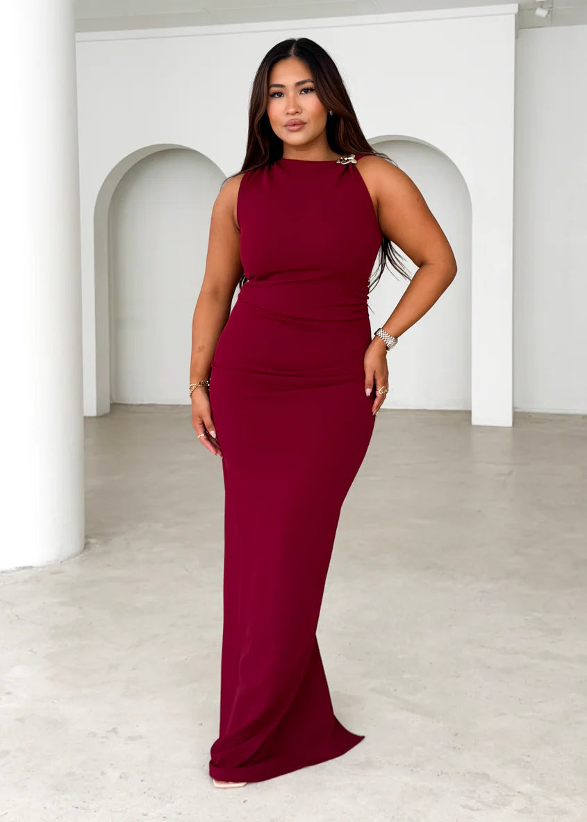 Rosita Maxi Dress - Burgundy