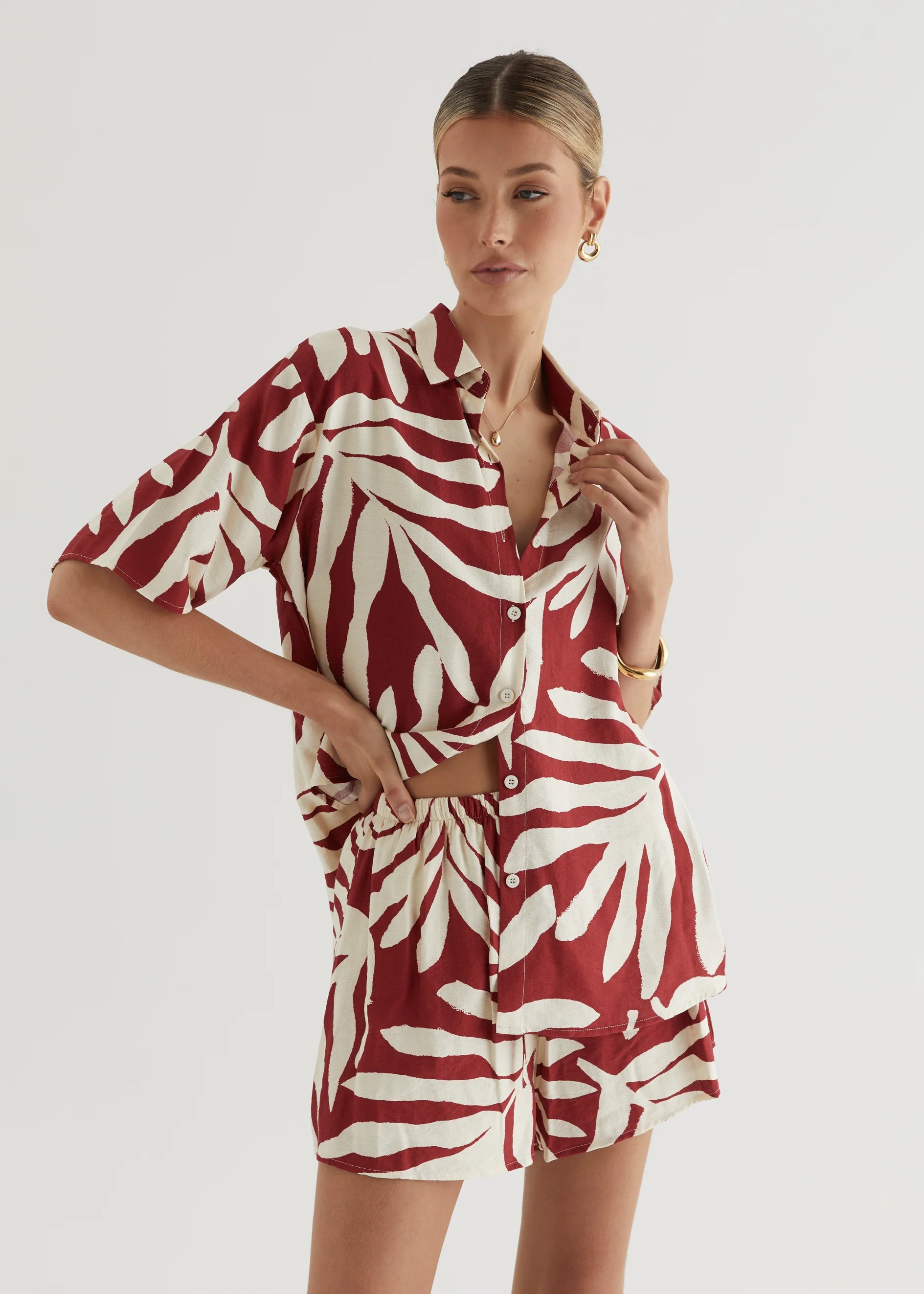 Tarshah Set - Ruby Leaf