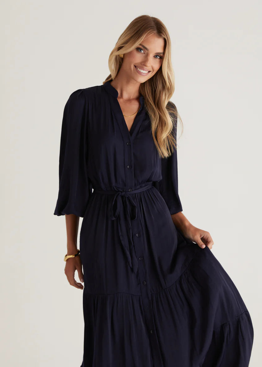 Maya Midi Dress - Navy