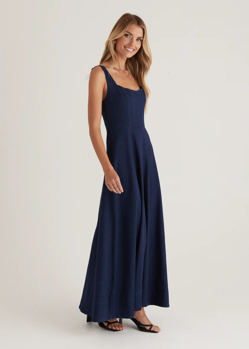 Toscana Maxi Dress - Indigo