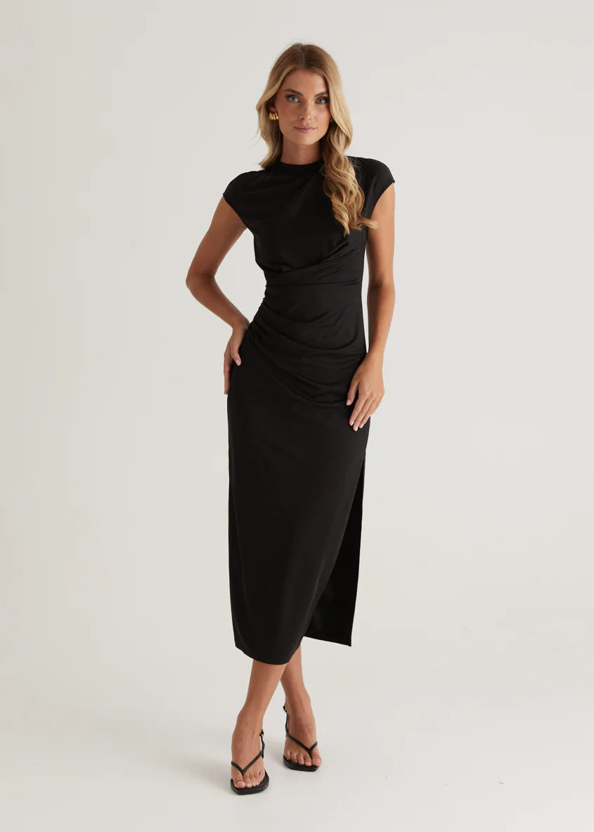 Mavis Midi Dress - Black