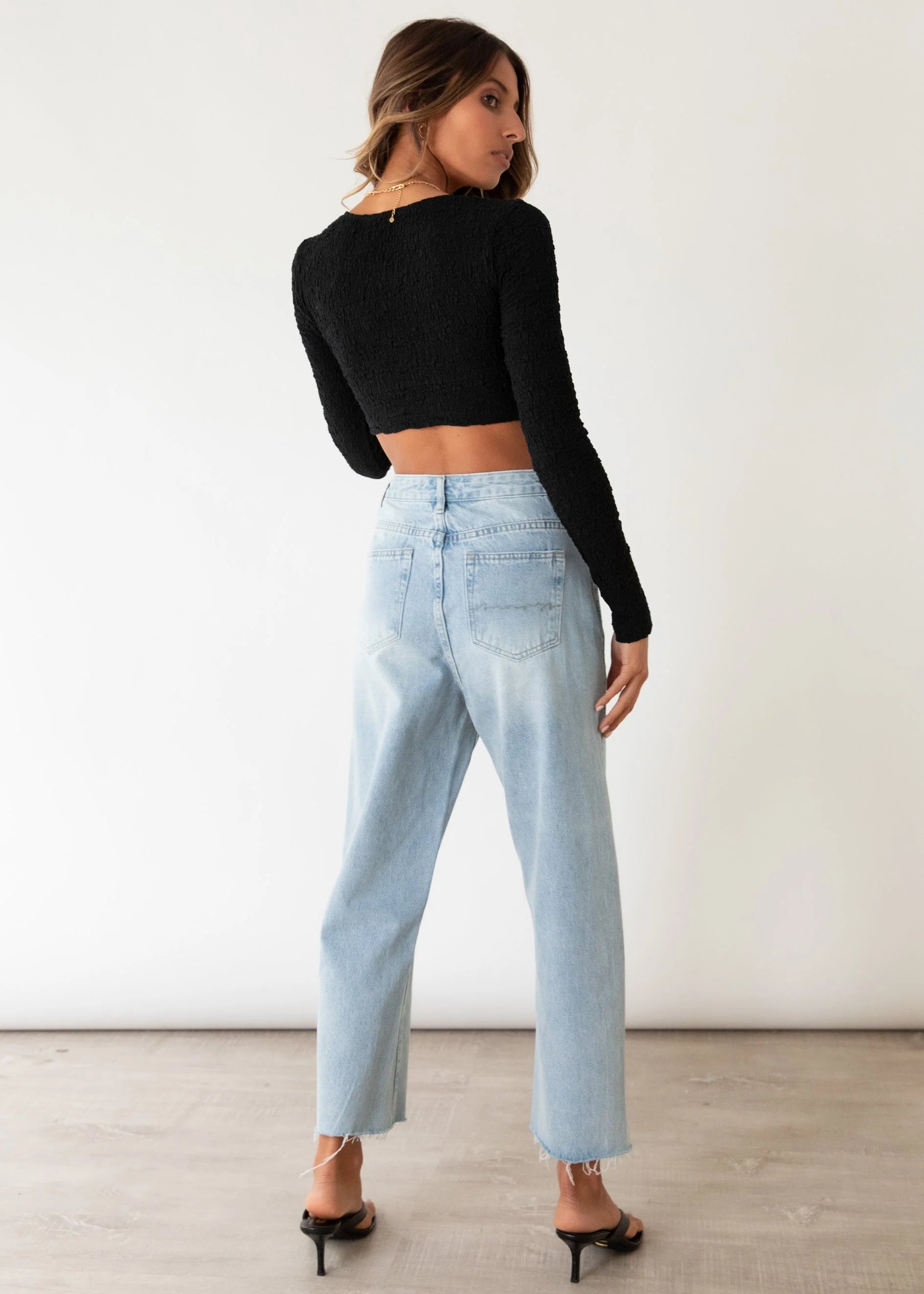 Brave Hearts Crop - Black