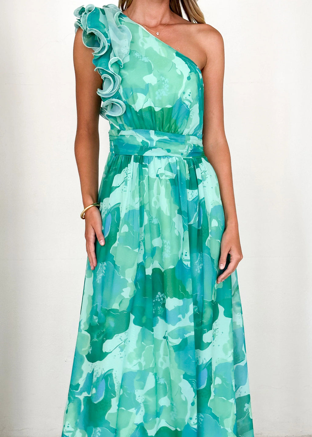 Layana Maxi Dress - Green Rush