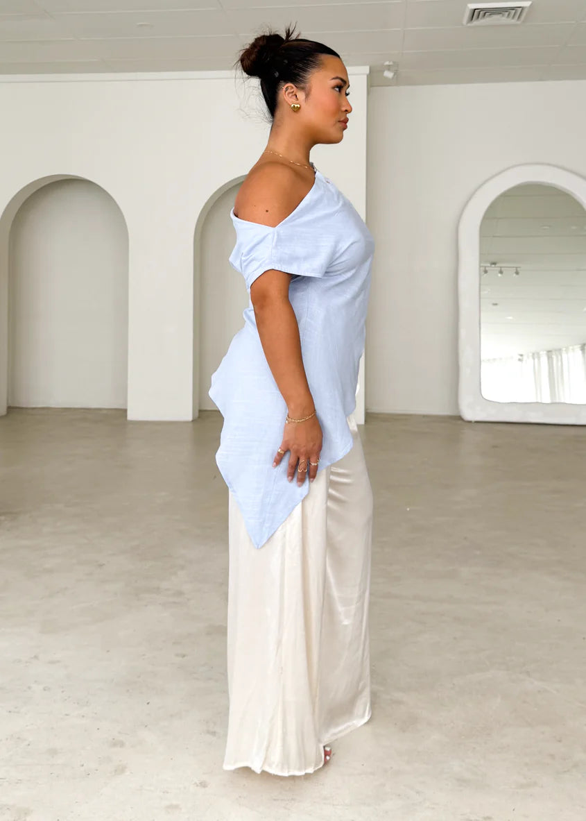 Kylo One Shoulder Top - Blue