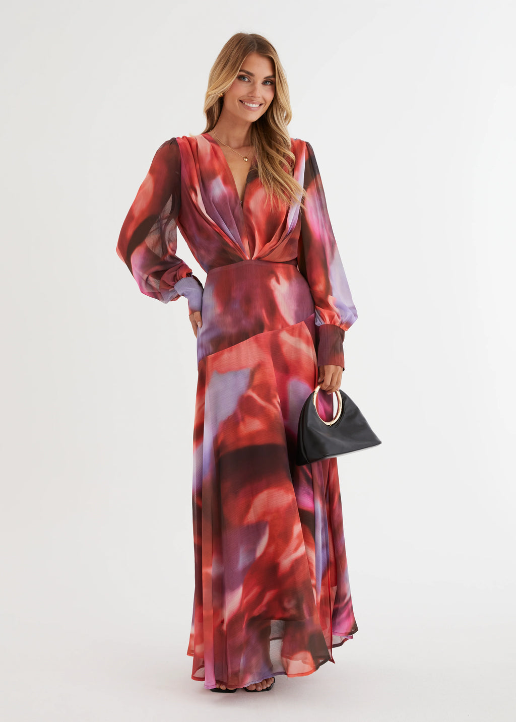 Frida Maxi Dress - Berry Splash