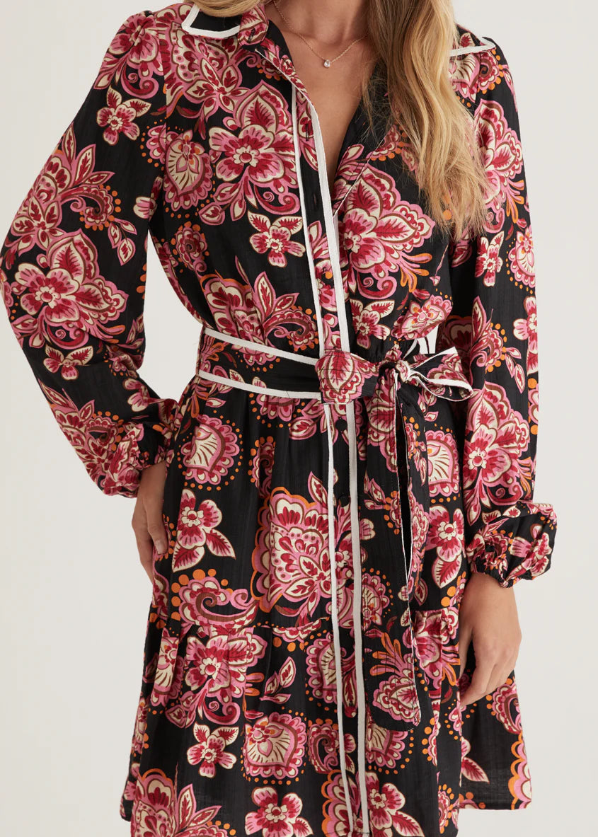 Skyler Dress - Black Paisley