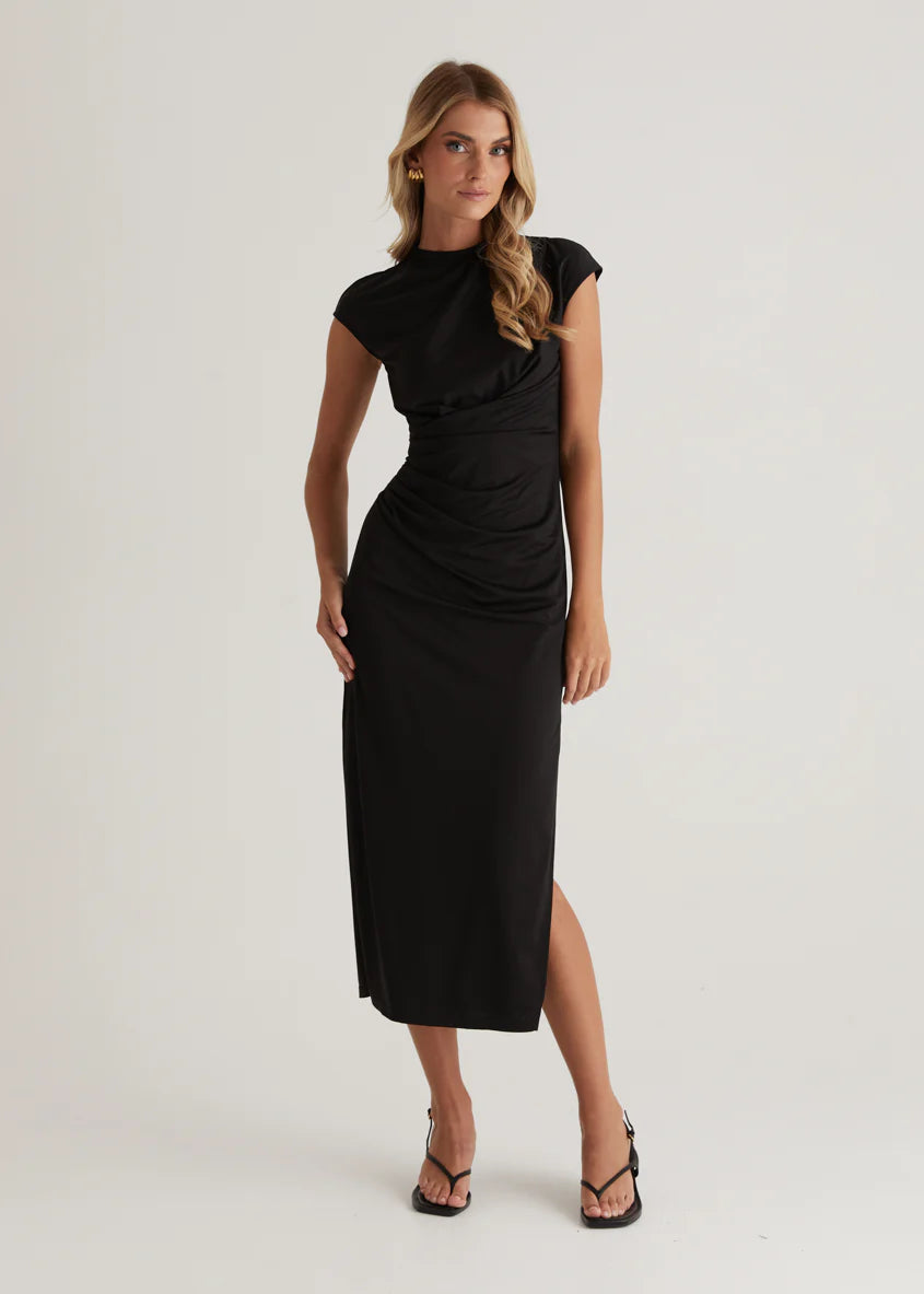 Mavis Midi Dress - Black