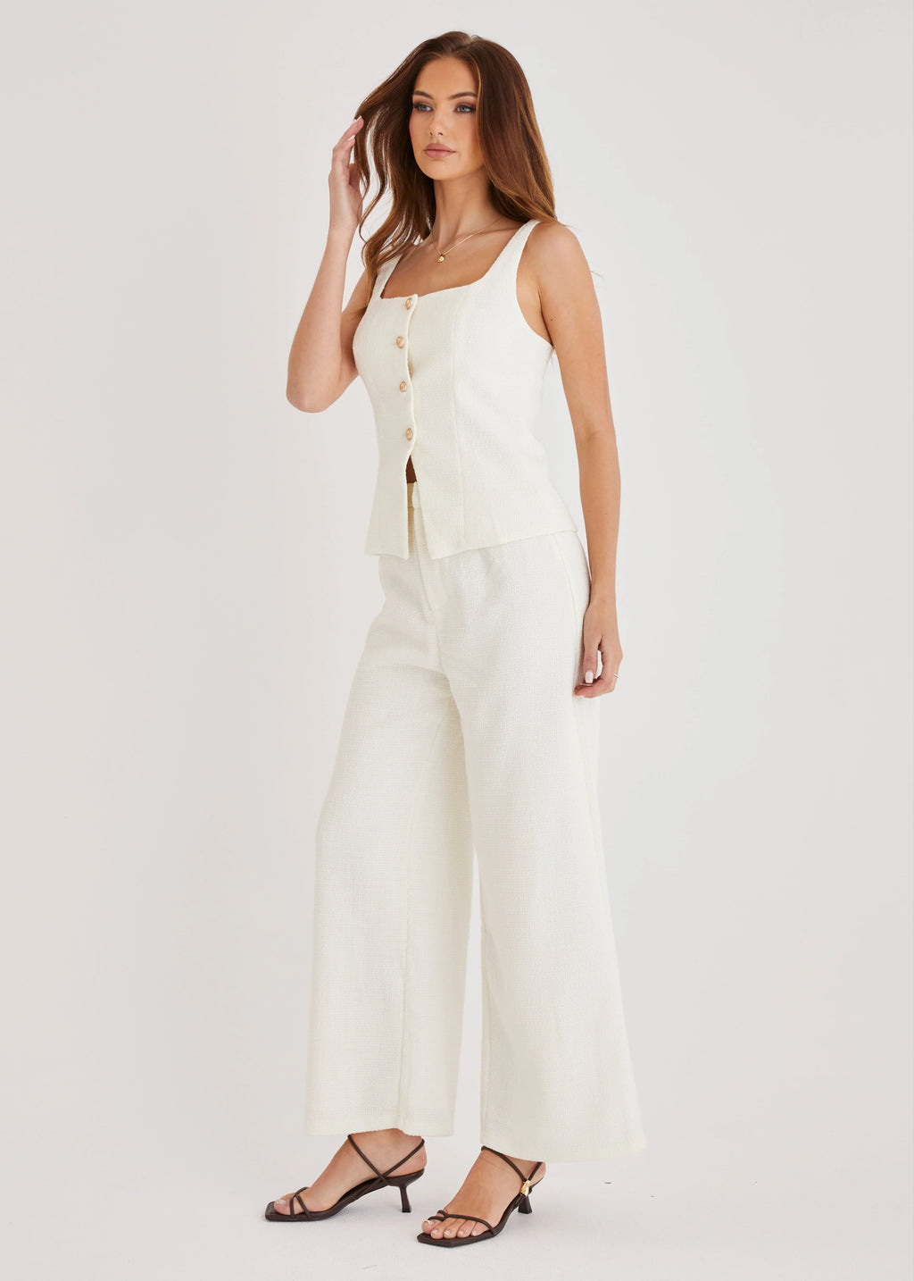 Suzzie Tweed Set - Cream