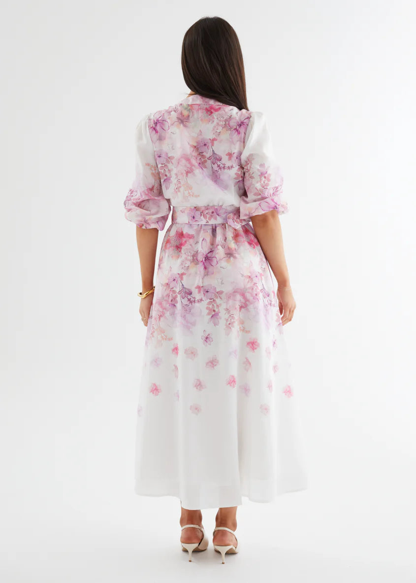 Lani Maxi Dress - Pink Flowers