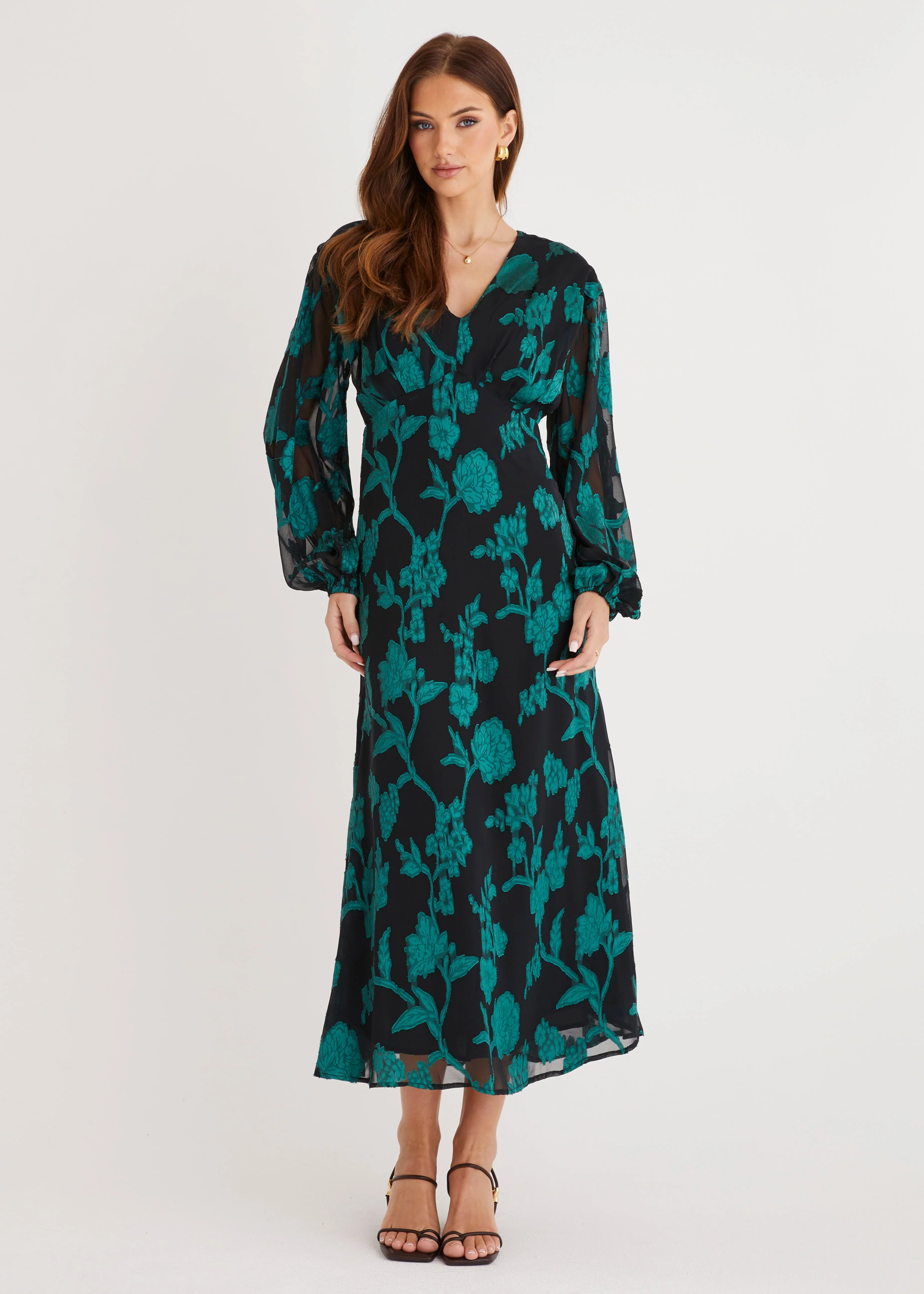 Primavera Maxi Dress - Emerald Floral