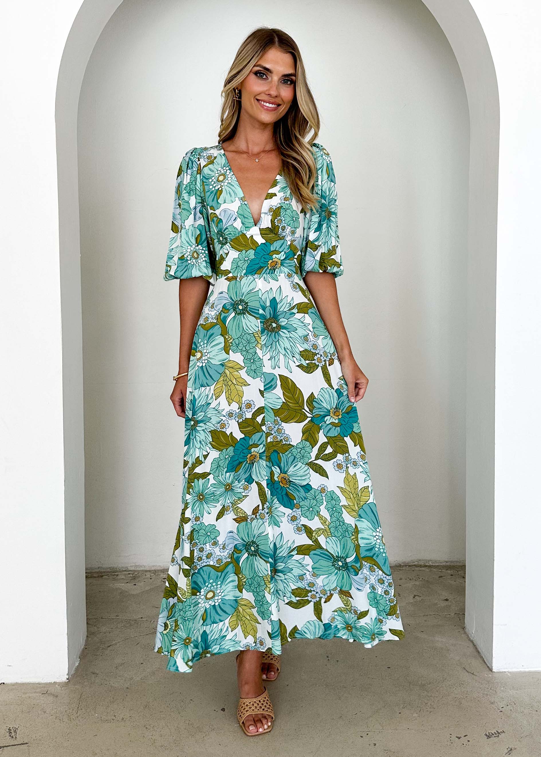 Daphne Maxi Dress - Amaya Green