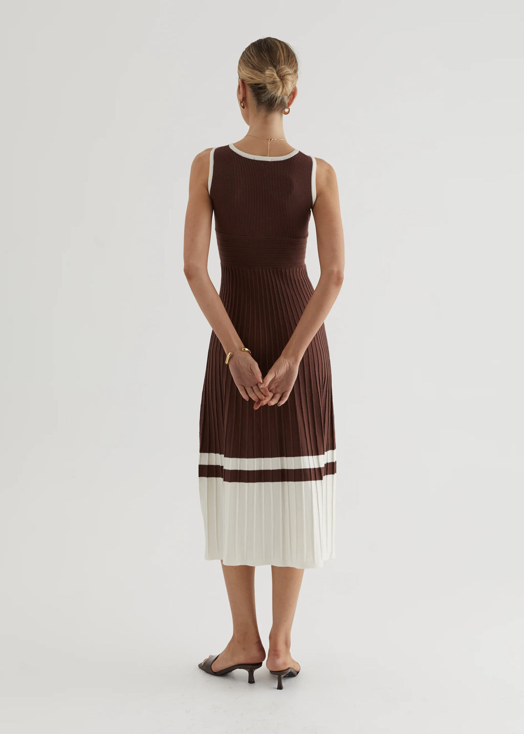 Radiate Knit Midi Dress - Chocolate