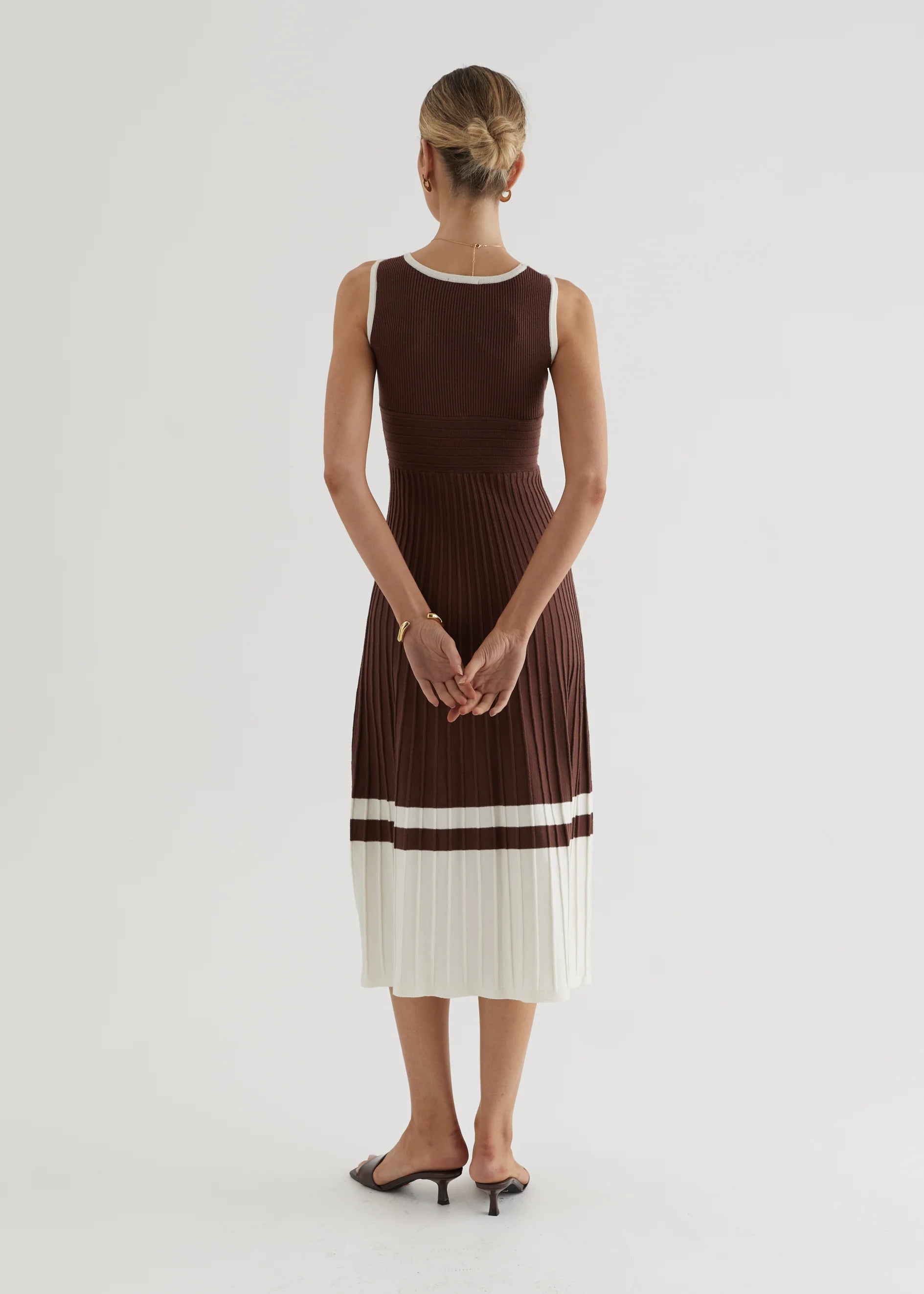 Radiate Knit Midi Dress - Chocolate