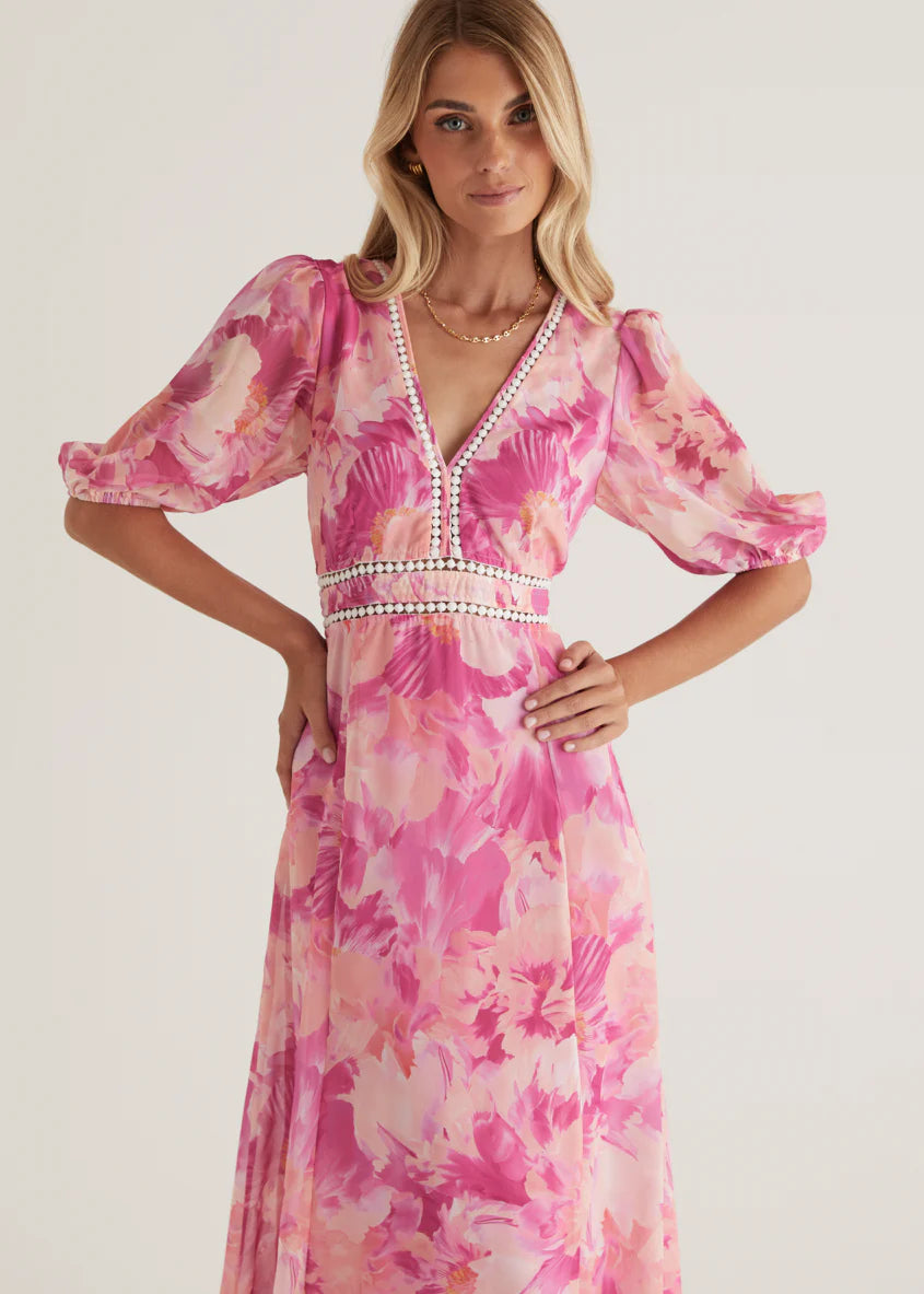 Avianna Midi Dress - Pink Ziah