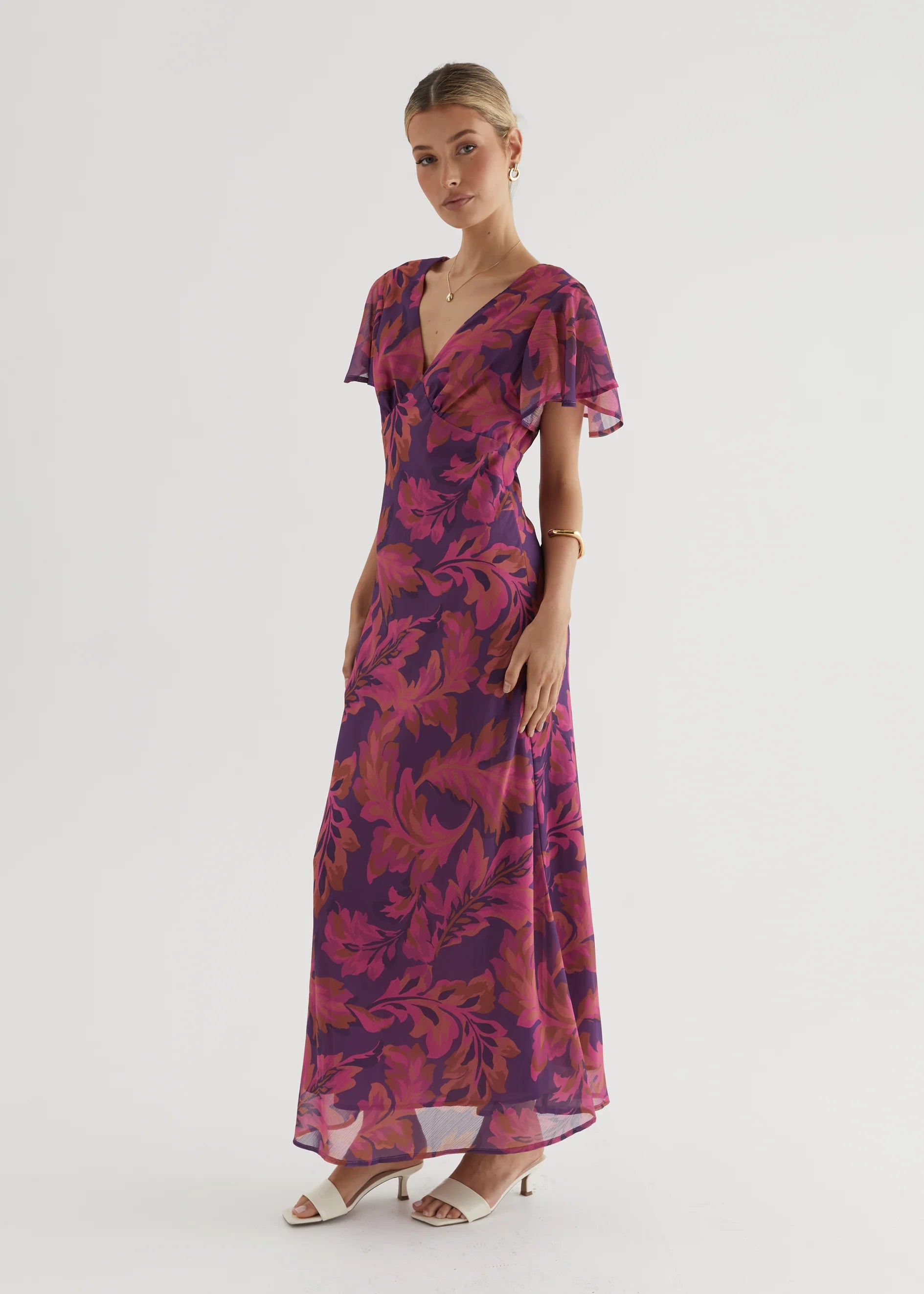 Cabana Maxi Dress - Magenta Floral