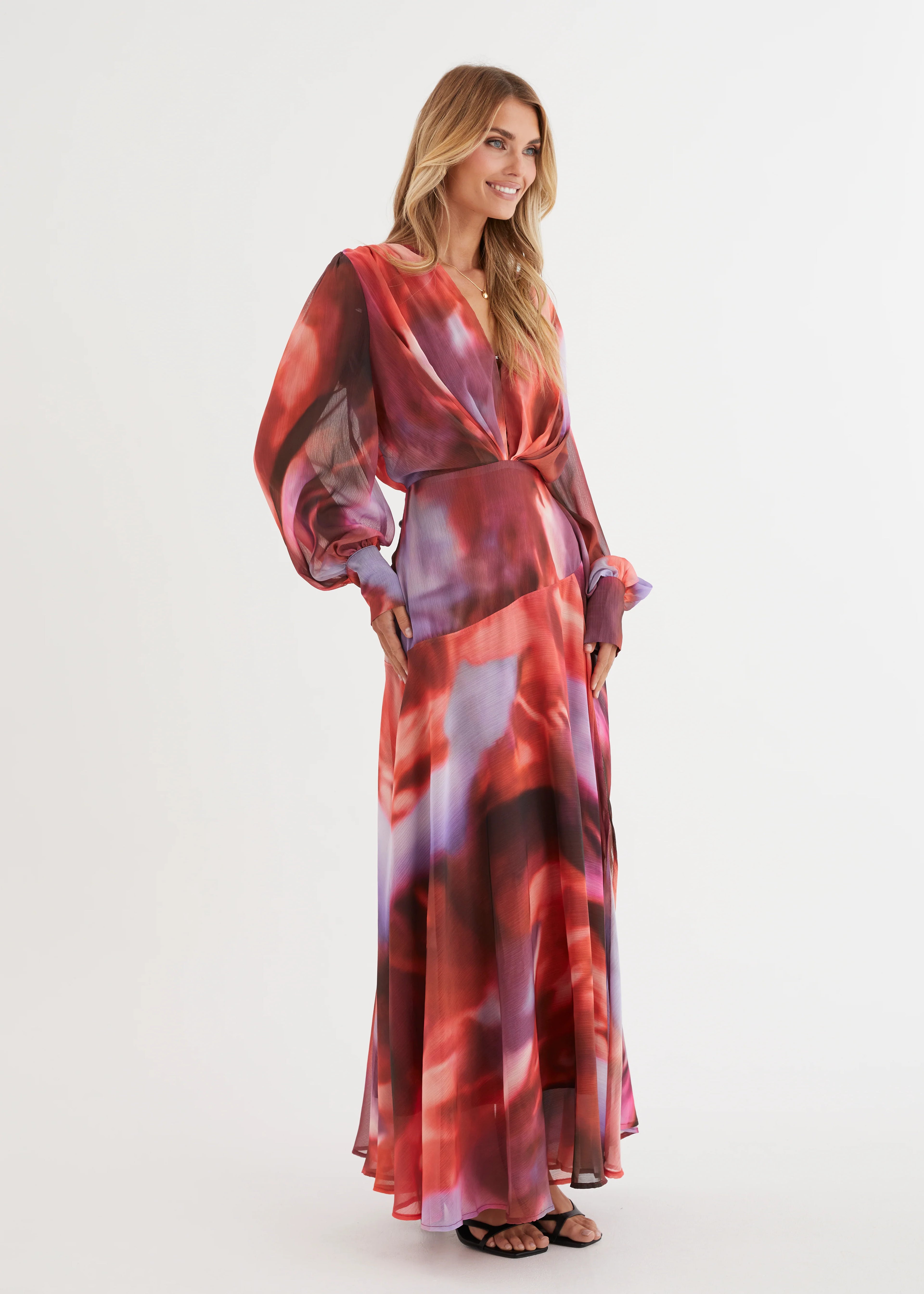 Frida Maxi Dress - Berry Splash