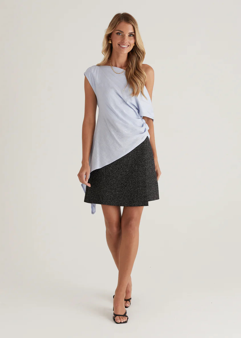 Kylo One Shoulder Top - Blue