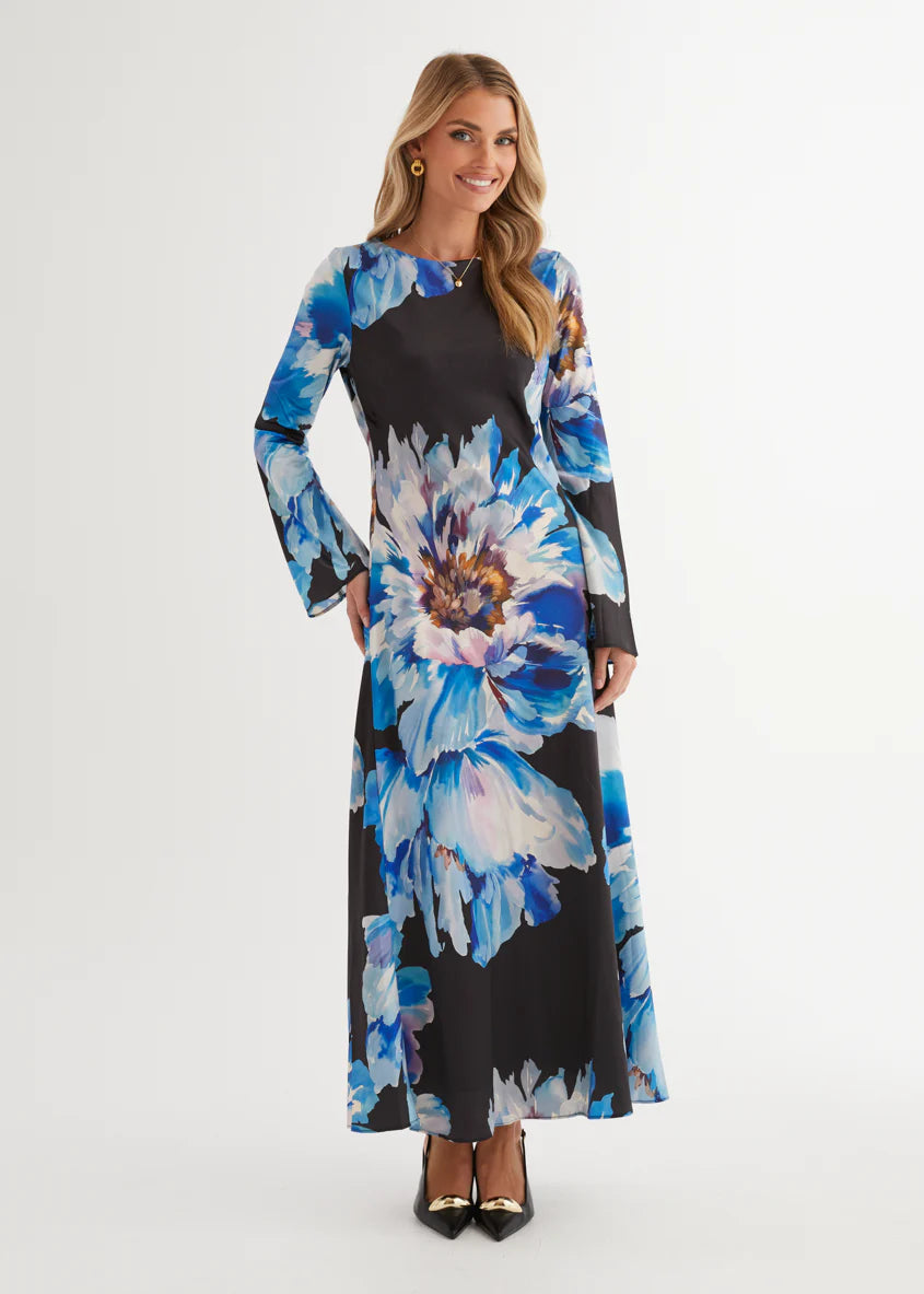 Romance Maxi Dress - Midnight Bloom