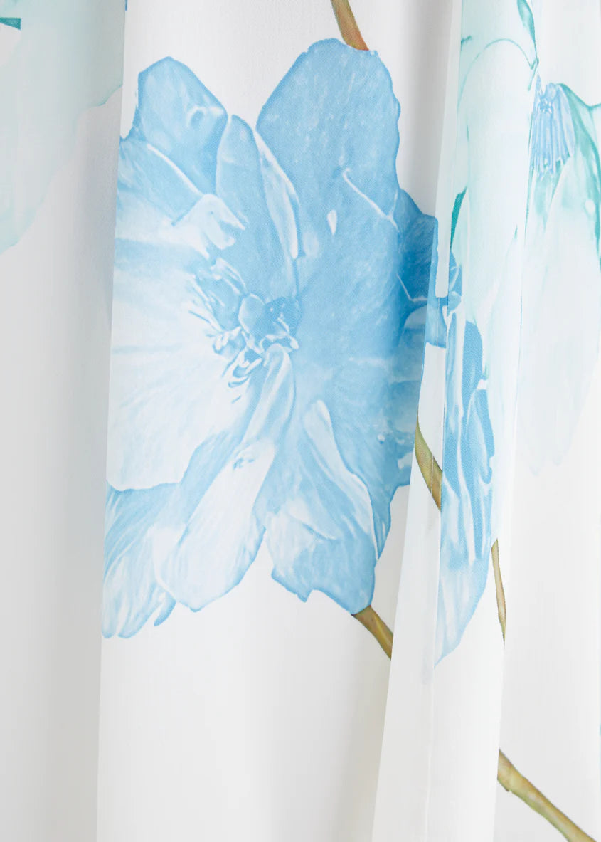 Jayde Strapless Maxi Dress - Blue Flowers