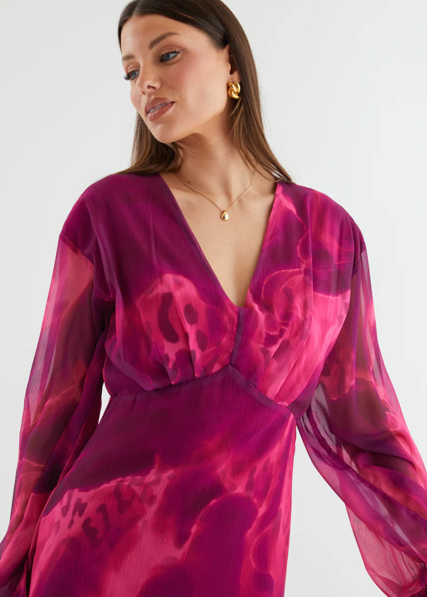 Primavera Maxi Dress - Pink Splash