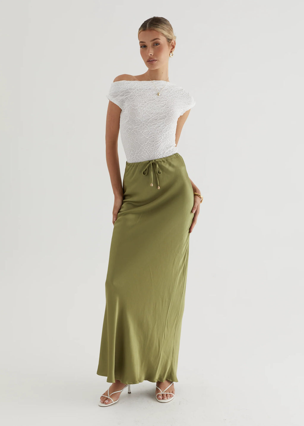 Sasha Maxi Skirt - Olive