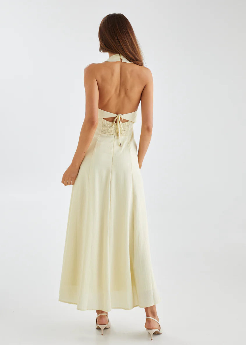 Montana Midi Dress - Lemon