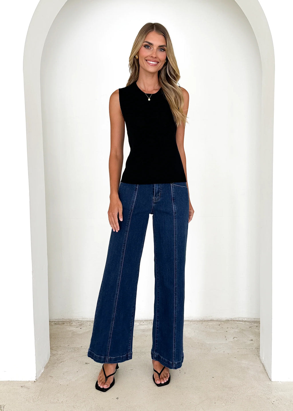 Jaylee Knit Tank - Black