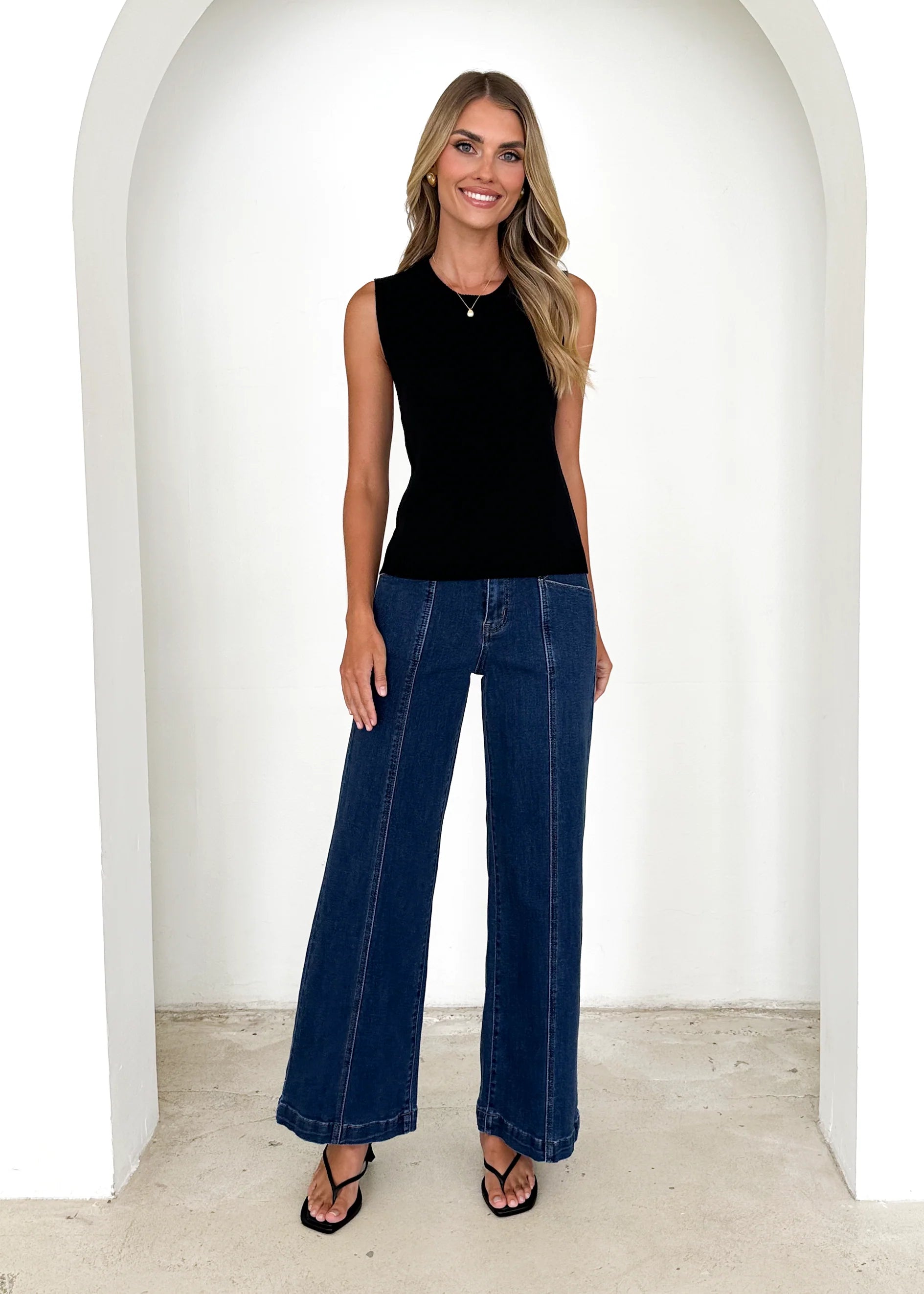 Jaylee Knit Tank - Black