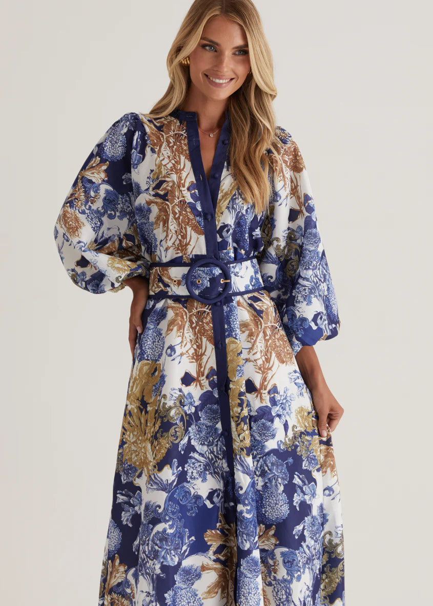 Wimsoe Midi Dress - Navy Chateau