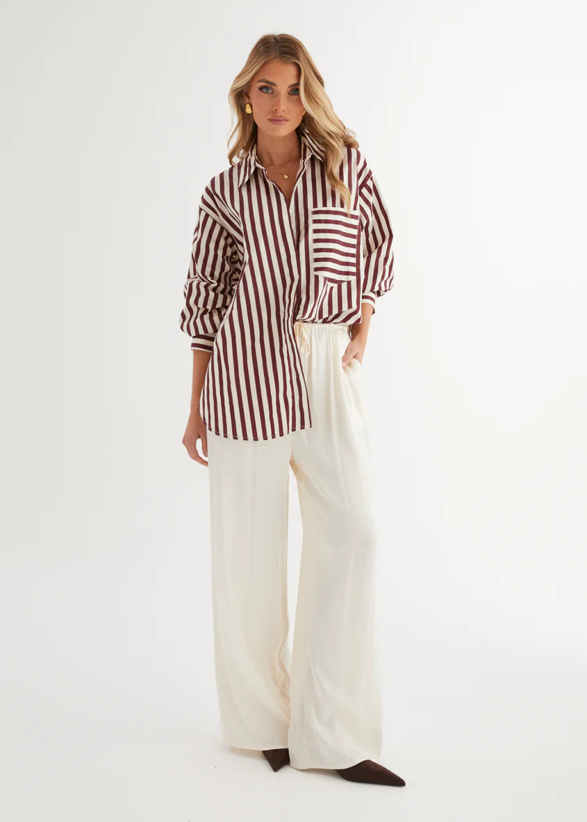 Lola Shirt - Berry Stripe