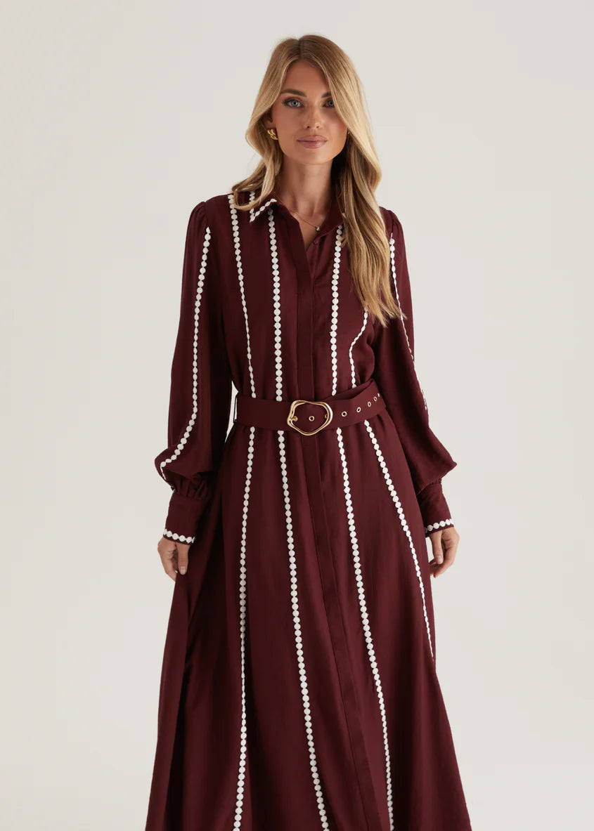 Nevaeh Maxi Dress - Burgundy