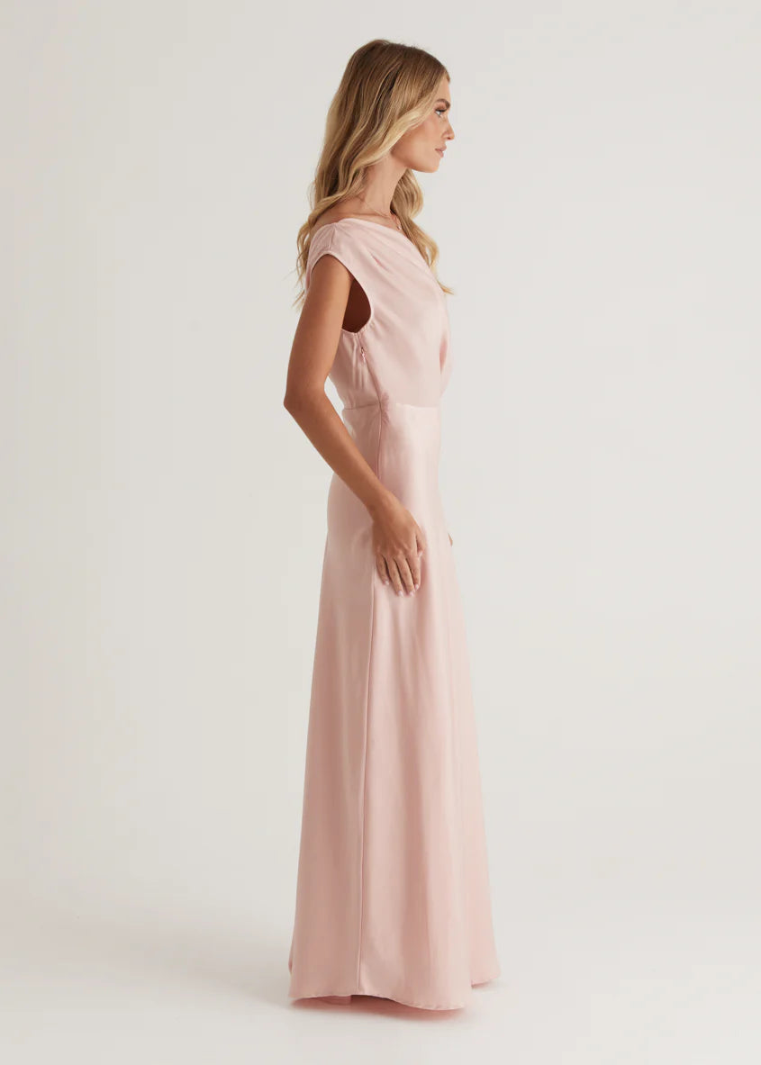 Rae Off Shoulder Maxi Dress - Blush