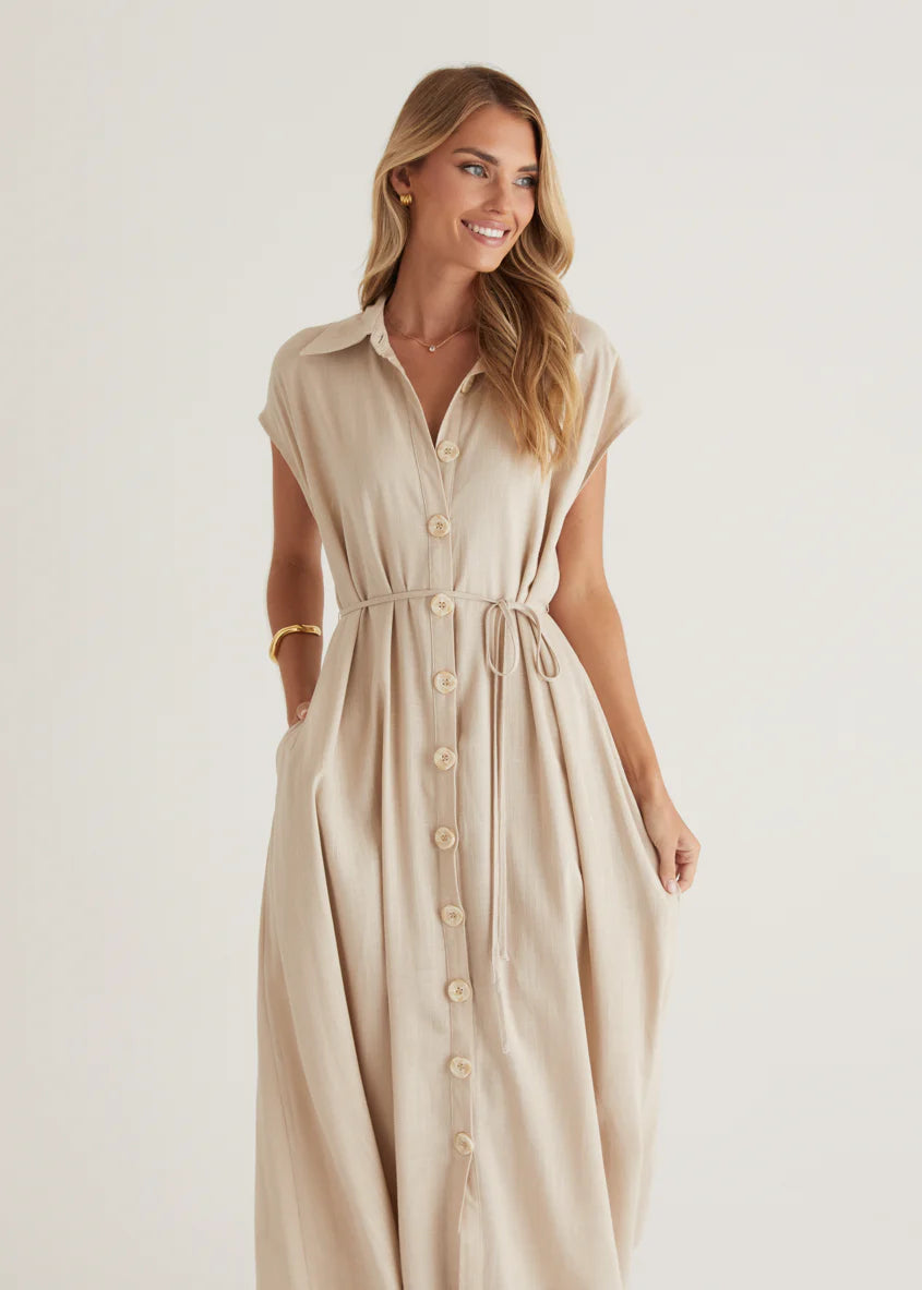 Rococo Maxi Dress - Natural