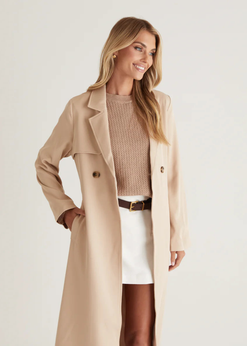 Kylie Trench Coat - Camel