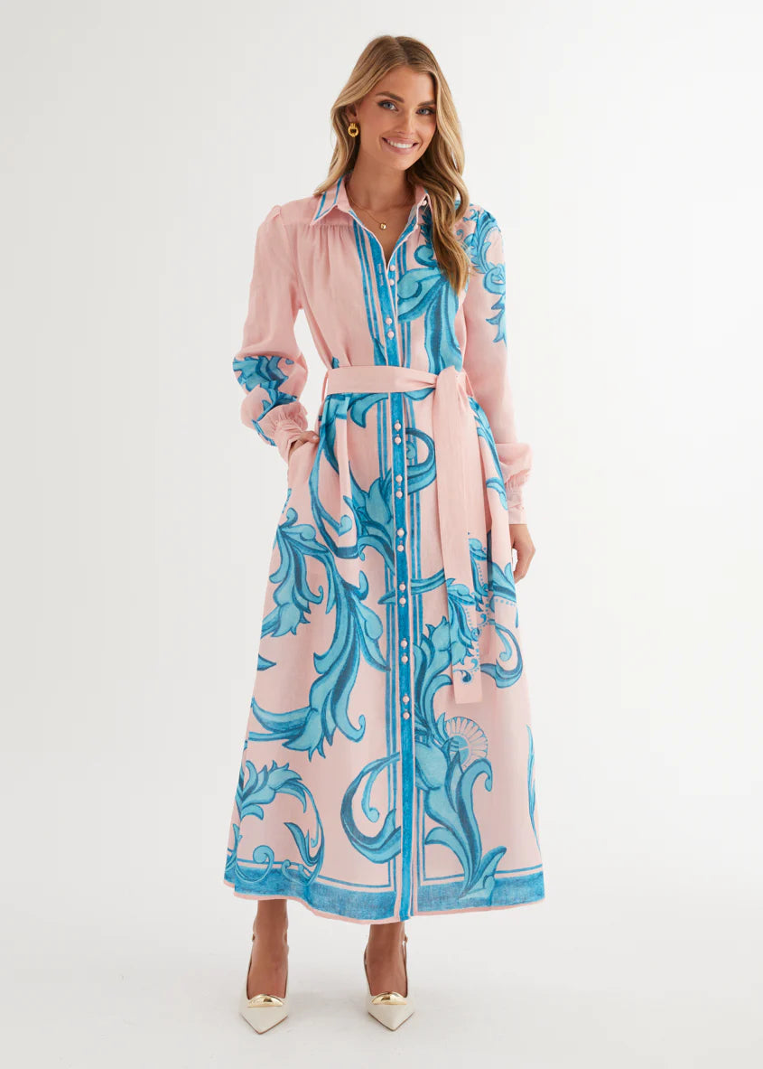 Sage Maxi Dress - Pink Zayna