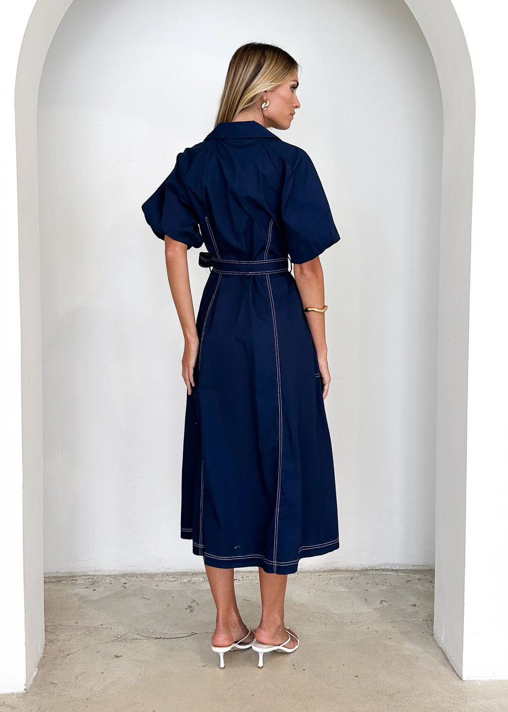 Pintura Midi Dress - Navy