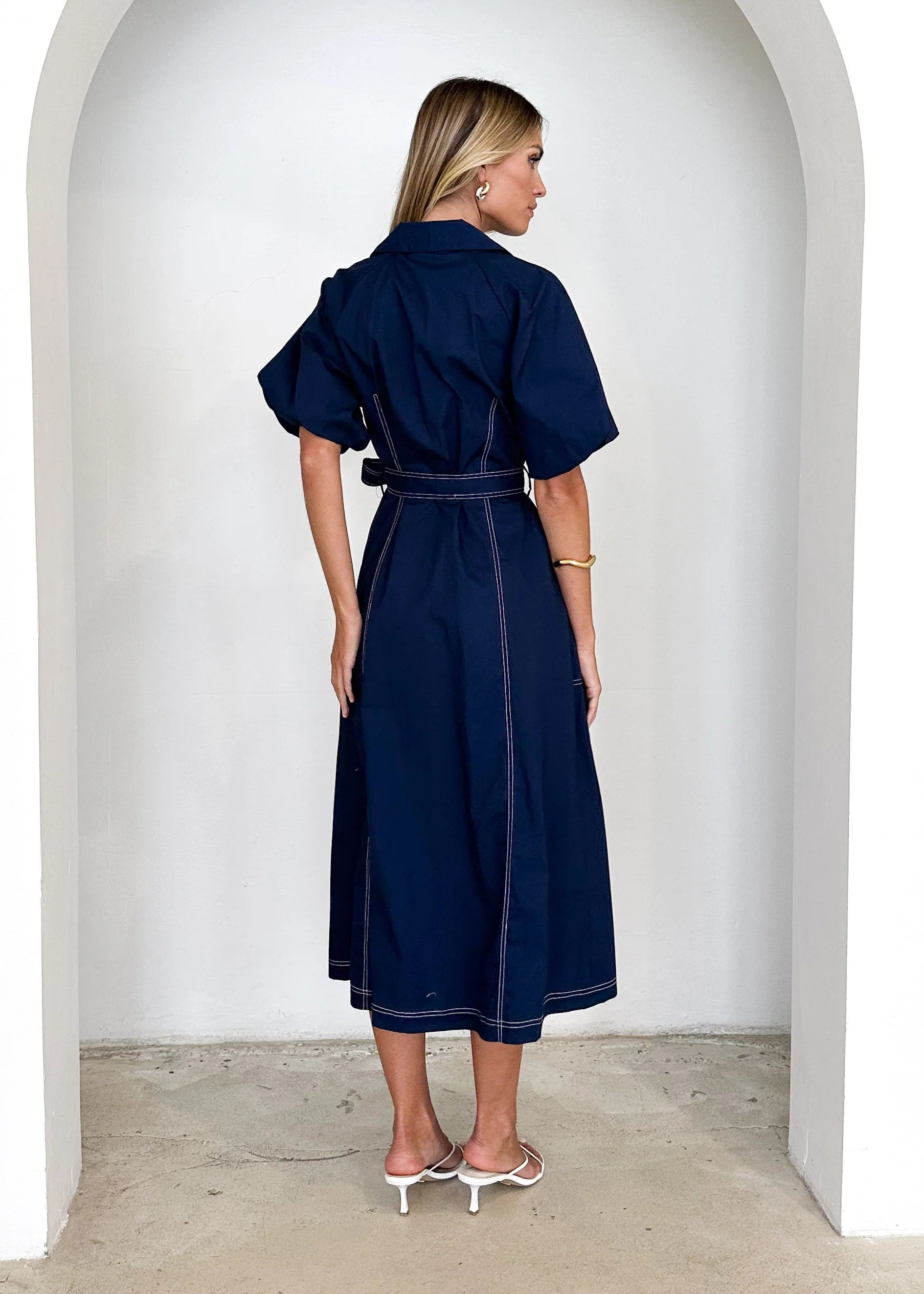 Pintura Midi Dress - Navy
