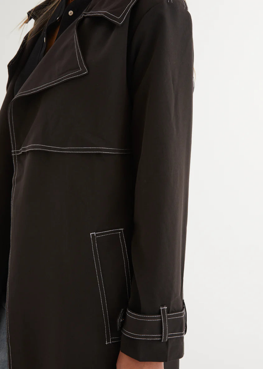 Jaidie Trench Coat - Black