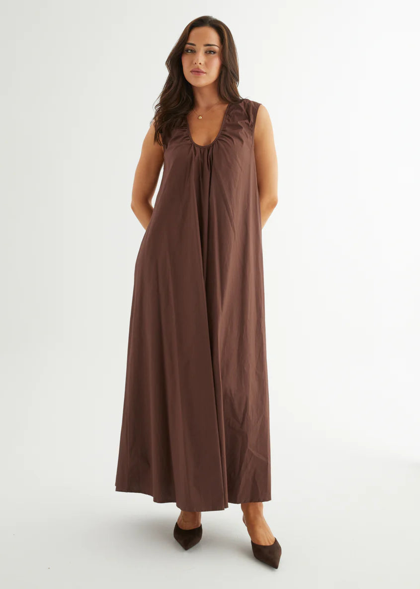 Casandra Maxi Dress - Chocolate