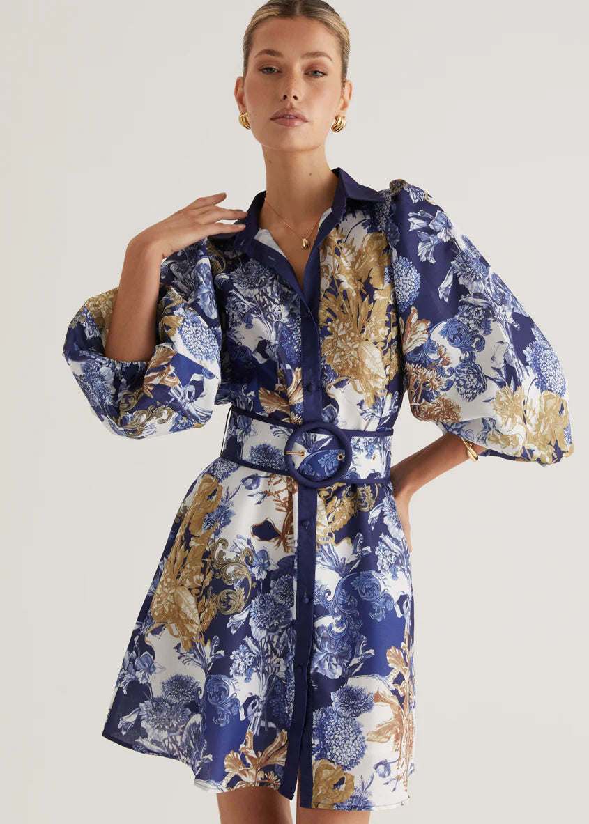 Tavana Dress - Navy Chateau