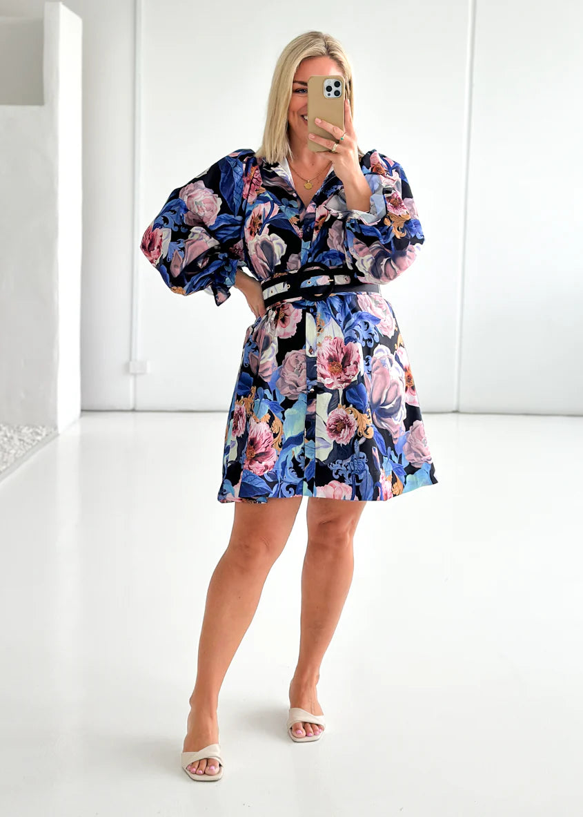 Angelina Dress - Azure