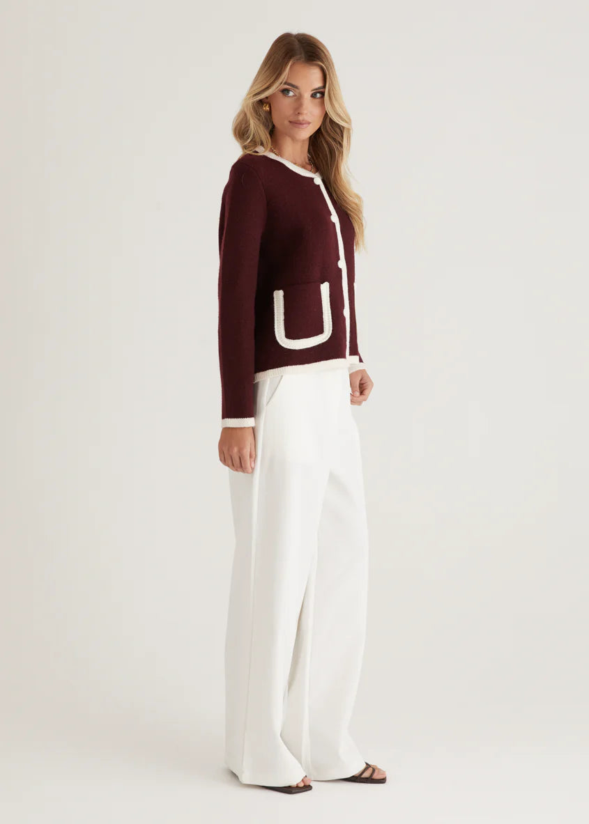 Roselia Sweater - Wine