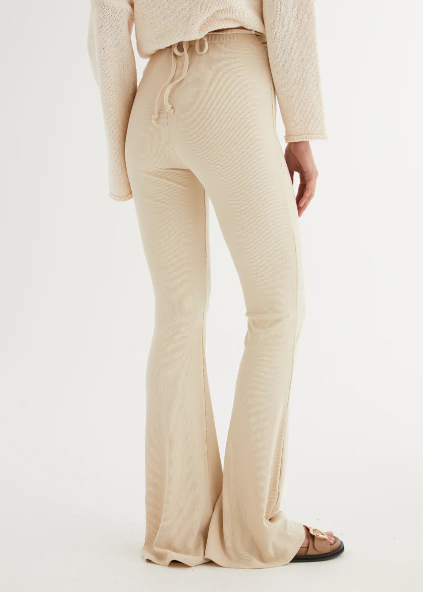 Nobody Knows Flare Pants - Beige