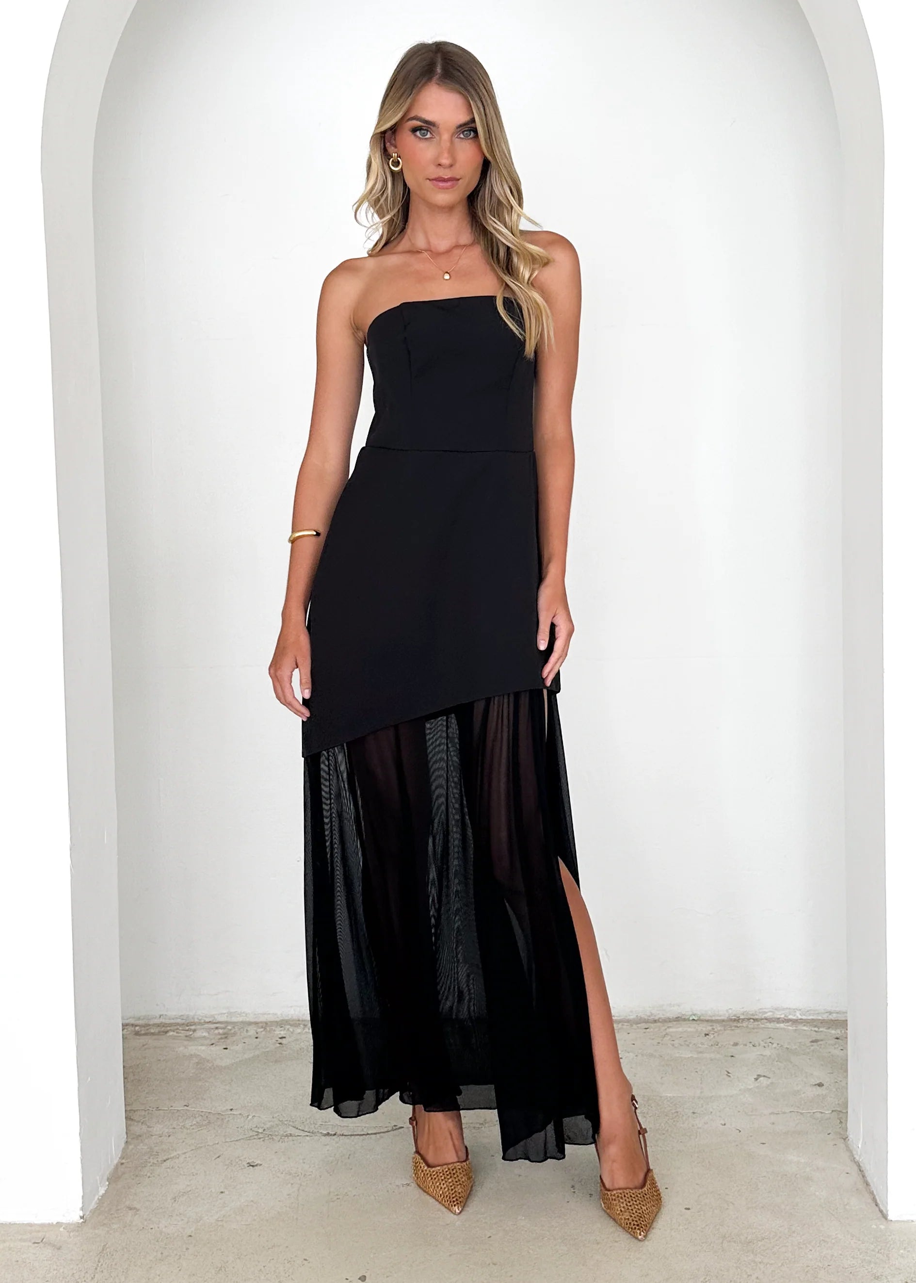 Cabaret Strapless Maxi Dress - Black